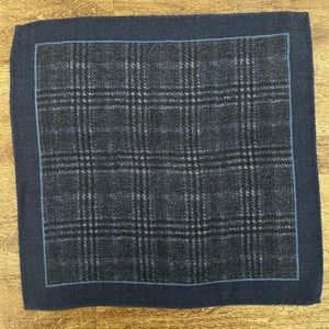 SUITSUPPLY Plaid Wool Pocket Square
